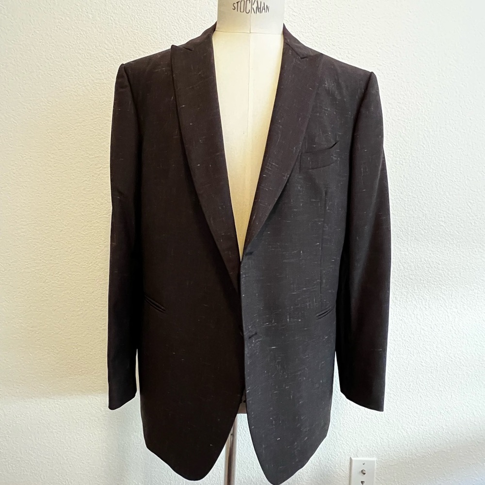 John Varvatos Black Sport Coat with Notched Lapels